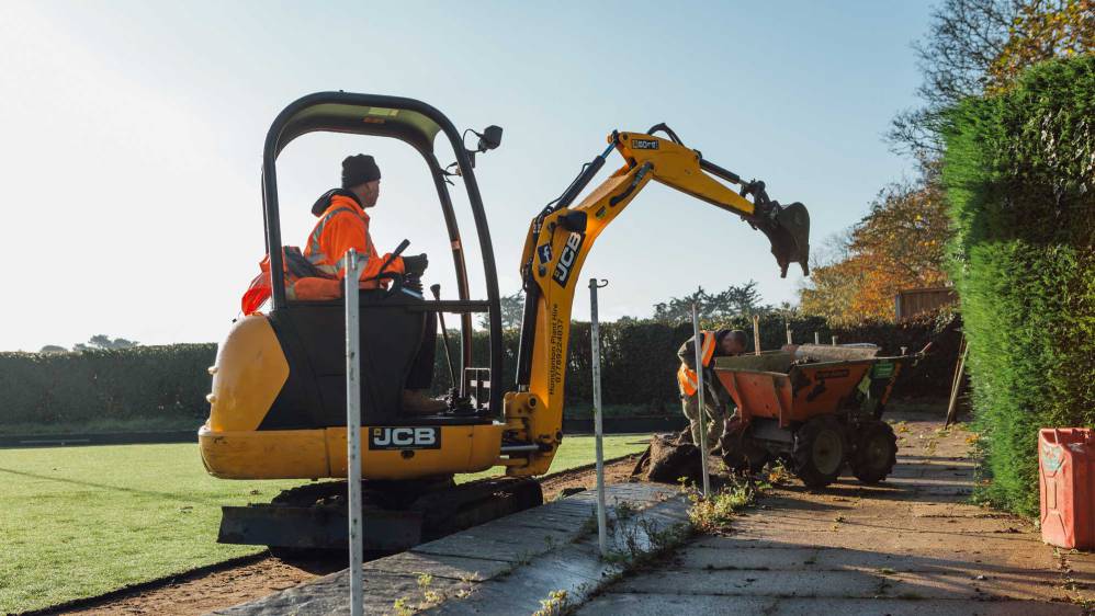 Hunstanton Bowls Club Concrete Channel Installation